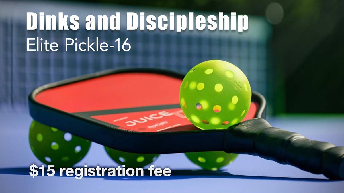 HFBC Event Artwork: Dinks and Discipleship - A Pickleball Event for Men