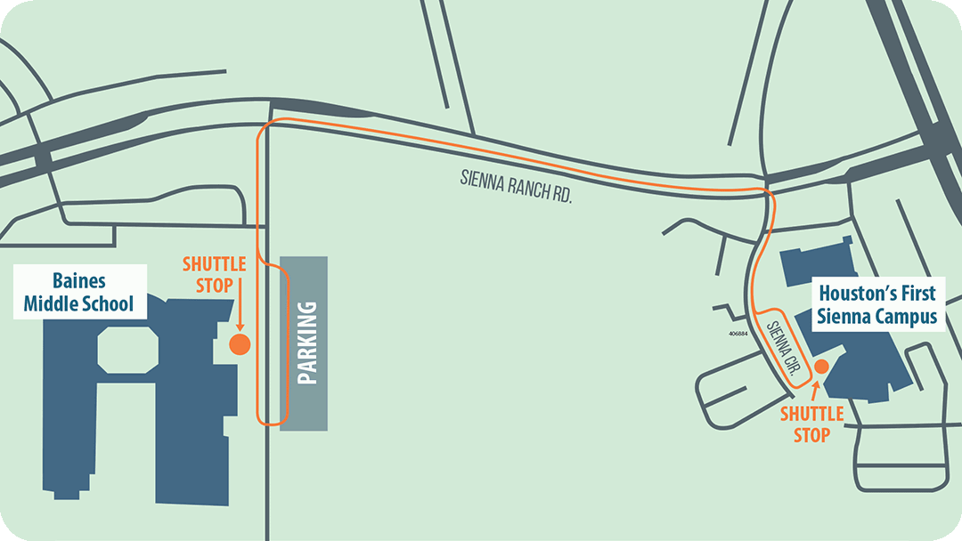 Sienna Shuttle Parking Map